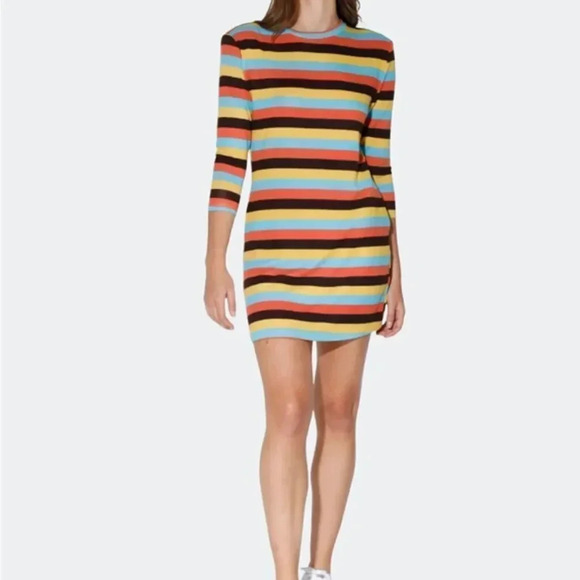 NWT Walter Baker Aisha Dress Mod Stripe Sz M - Picture 1 of 15